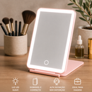 Espelho Portátil com Luz LED – Iluminação Perfeita para Cuidados Diários
