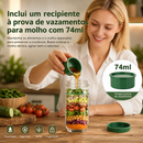 Pote de Salada Portátil com Compartimento para Molho