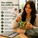 Pote de Salada Portátil com Compartimento para Molho