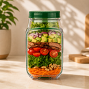 Pote de Salada Portátil com Compartimento para Molho