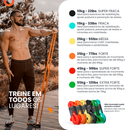 Kit 6 Super Band Elásticos Extensor Treino Em Casa 6 Intensidades Borracha Leve e Extra Forte