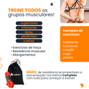 Kit 6 Super Band Elásticos Extensor Treino Em Casa 6 Intensidades Borracha Leve e Extra Forte