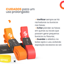 Kit 6 Super Band Elásticos Extensor Treino Em Casa 6 Intensidades Borracha Leve e Extra Forte