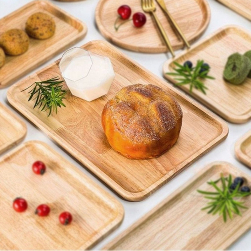 Kit Bandeja de Bambu para Café Chá Petisqueira Condimentos e Mesa Posta
