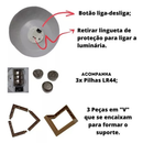 Abajur Luminária Lua Cheia 3d Led De Mesa Sem Fio Quarto Cúpula Branco Estrutura Marrom claro
