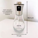 Spray Borrifador Azeite Galheteiro Vidro Inox Pulverizador Vinagre Oleo 200ml Tempero Cozinha Chef