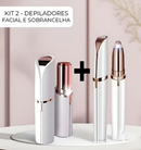 Kit Depilador Facial Sobrancelha Buço Nariz Ouvido Rosto indolor Caneta + Batom Depiladora Beleza Feminino Elétrico