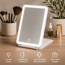 Espelho Portátil com Luz LED – Iluminação Perfeita para Cuidados Diários