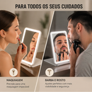 Espelho Portátil com Luz LED – Iluminação Perfeita para Cuidados Diários