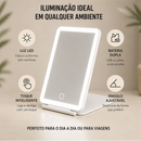 Espelho Portátil com Luz LED – Iluminação Perfeita para Cuidados Diários